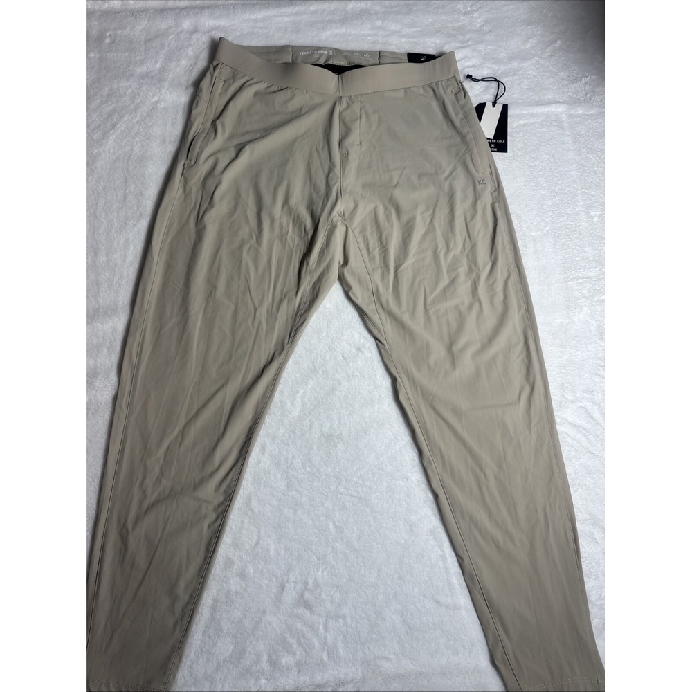 Kenneth Cole Mens XL Active Joggers Beige Water Repellent 4-Way Stretch Pants
